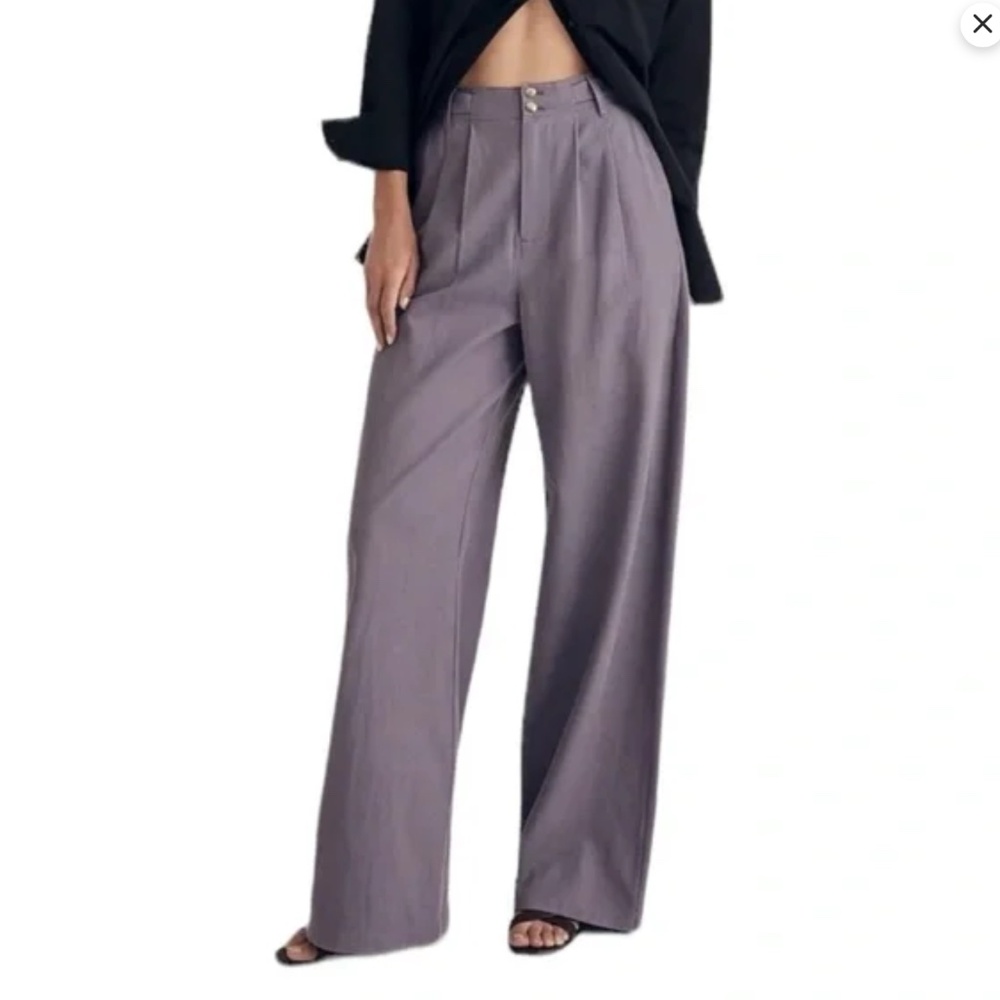 Madewell Harlow Wide Leg Pant in Dusty Grape Size 12